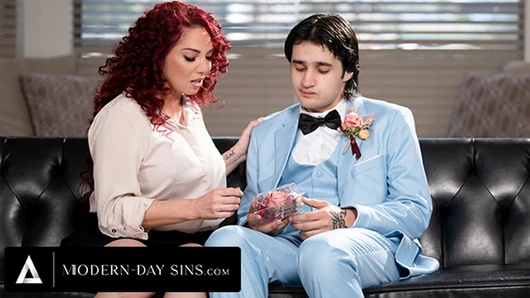 GÜNÜMÜZ günahlarını Önemseyen Kızıl Saçlı MİLF Kiki d'aire, Balodan Atılan Çocuğu ıslak Amıyla Teselli Ediyor