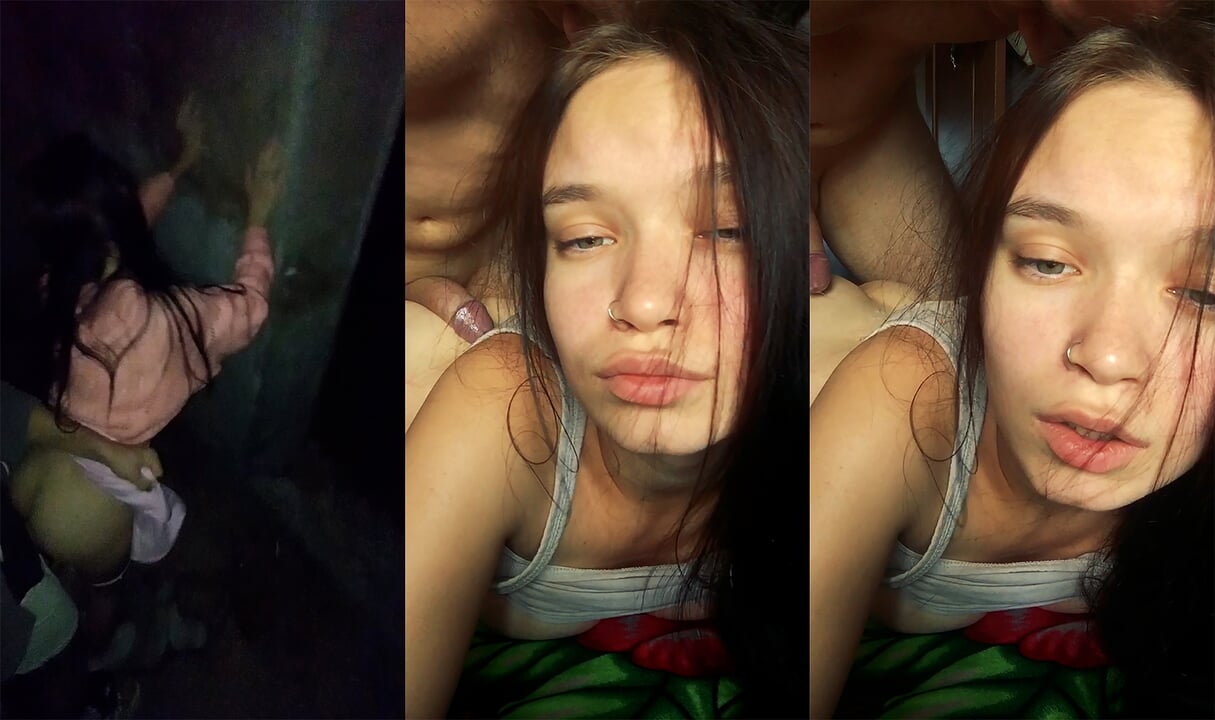 Önce garajda sonra yatakta 18 yaşındaki bir güzelliği sikiyor